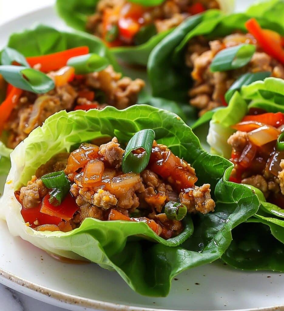 Turkey (or chicken) Lettuce Wraps