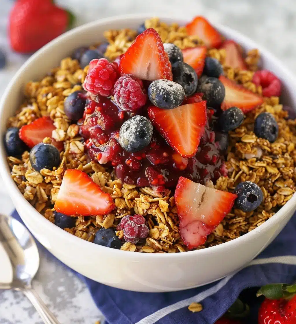 Warm Berry Compote over Granola - detail 1