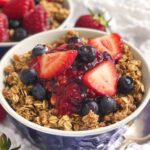 Warm Berry Compote over Granola