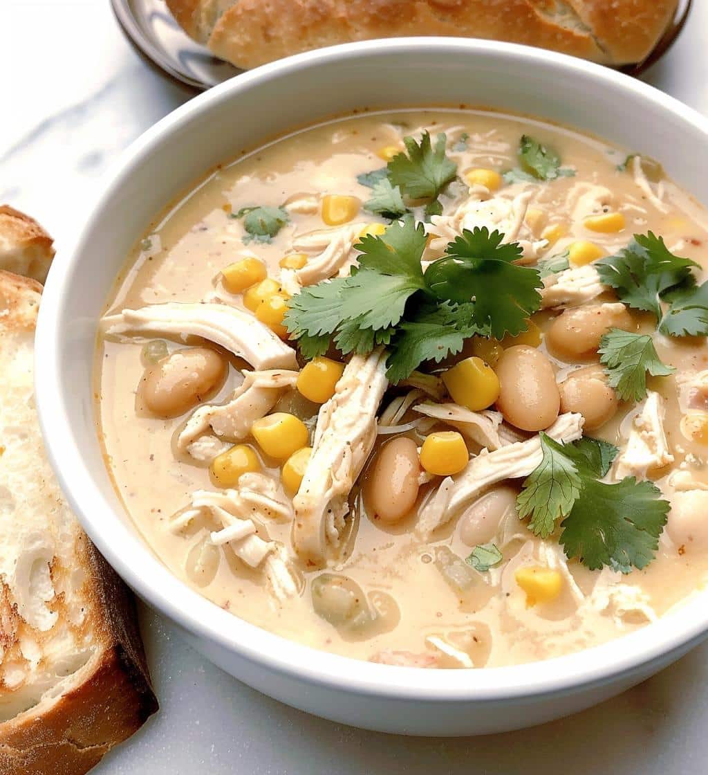 White Chicken Chili Chowder (thicker + creamy)