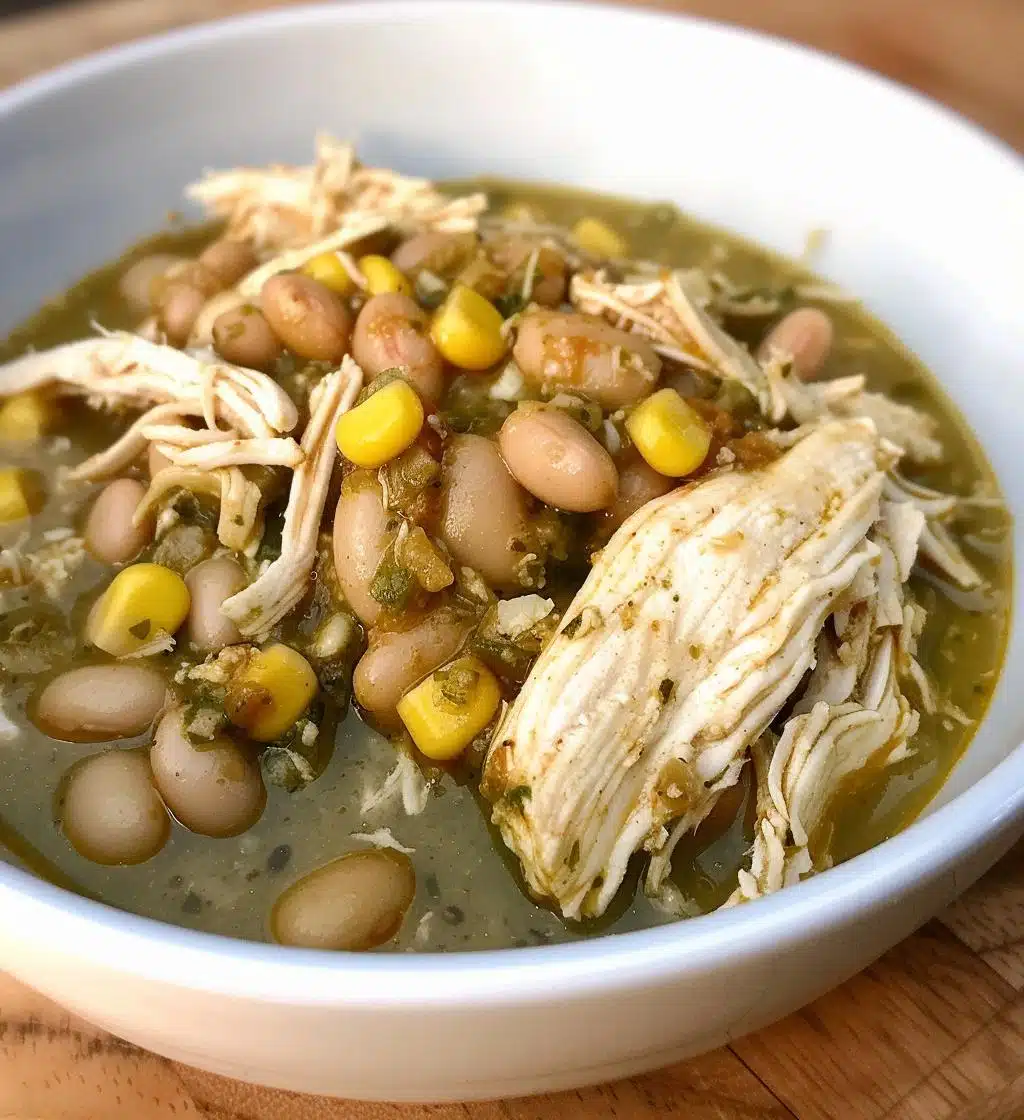 White Chicken Chili Verde (with salsa verde) - detail 1