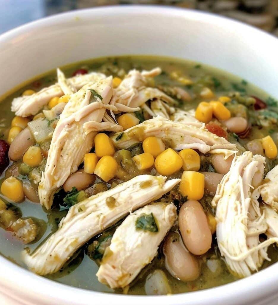 White Chicken Chili Verde (with salsa verde)