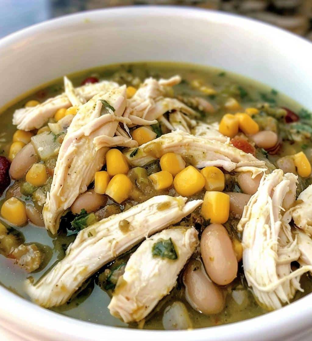 White Chicken Chili Verde (with salsa verde)