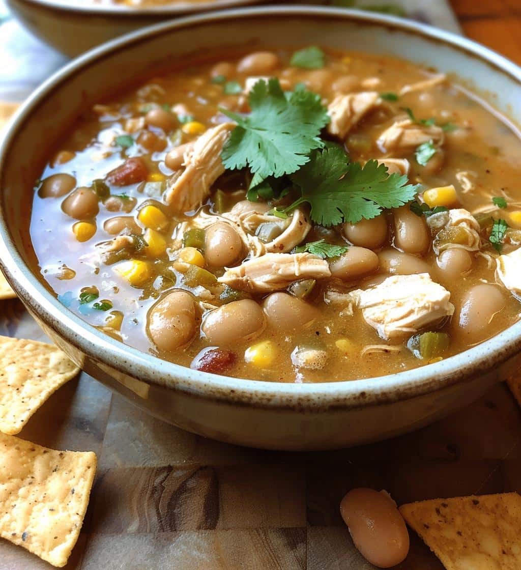 White Chicken Chili with Cream Cheese