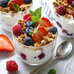 Yogurt Parfait Christmas Cups