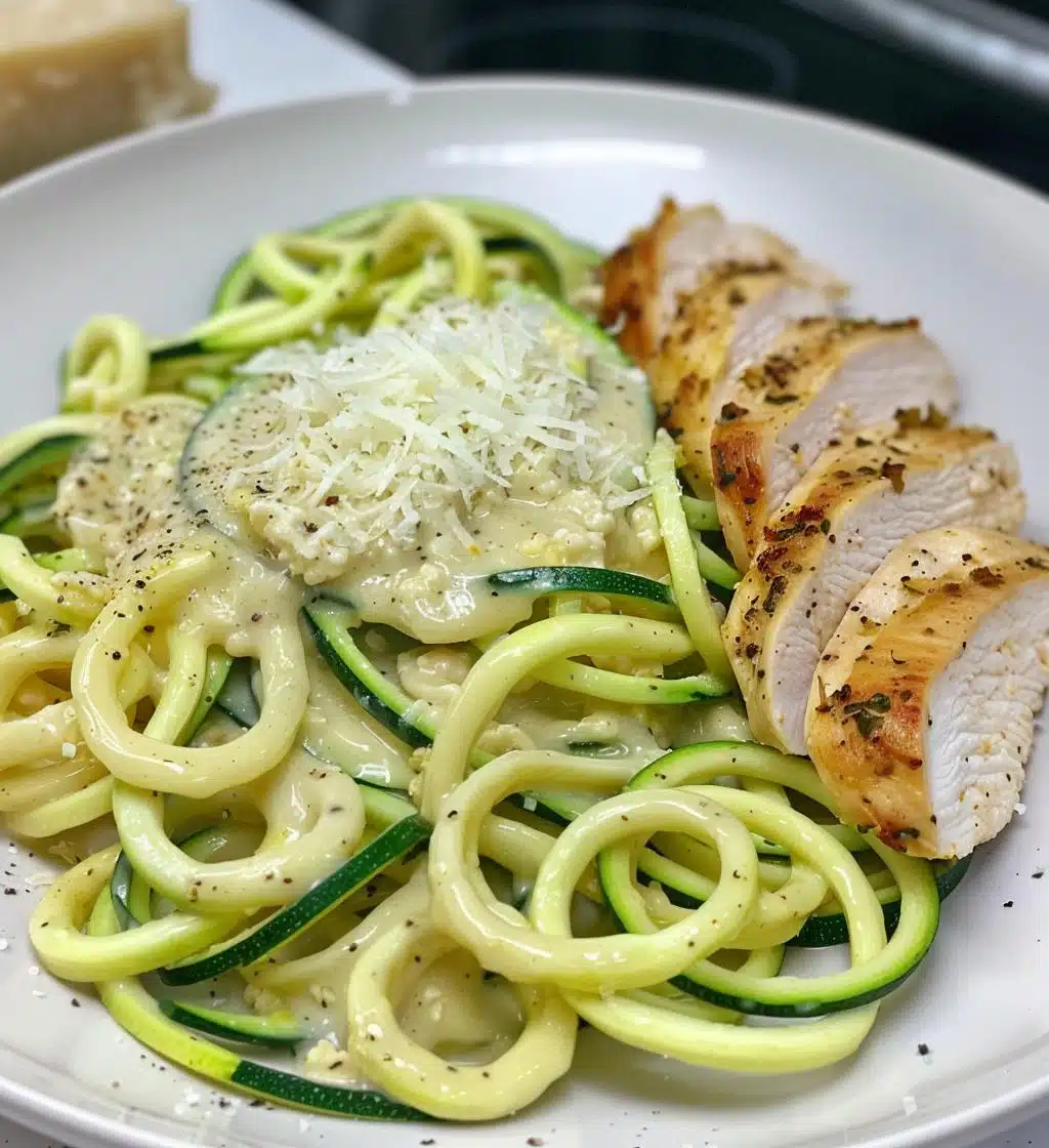 Zucchini Noodle Chicken Alfredo (healthy version) - detail 1