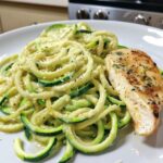 Zucchini Noodle Chicken Alfredo (healthy version)