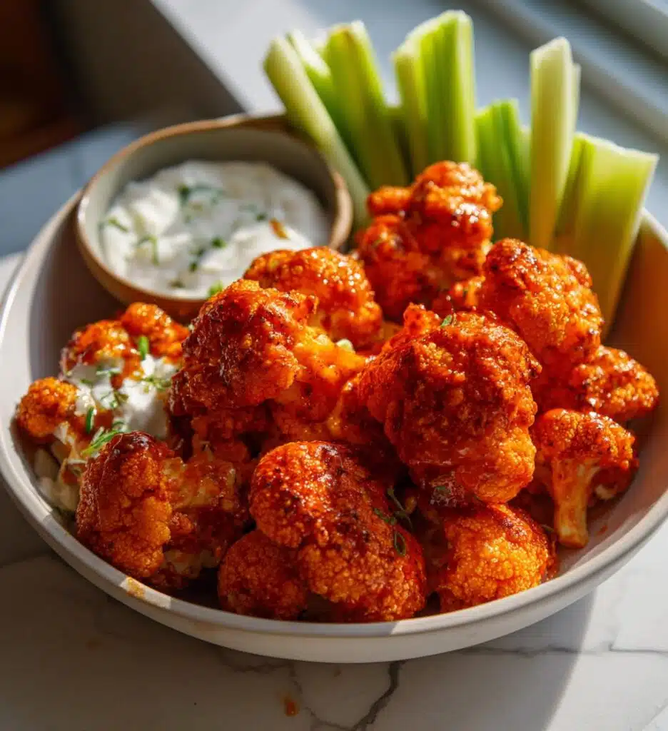 air fryer buffalo cauliflower wings