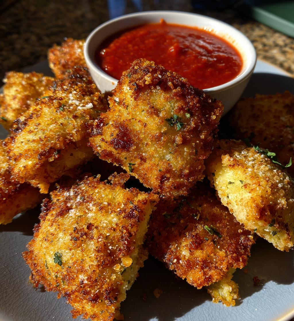 air fryer ravioli crispy appetizer recipe - detail 1