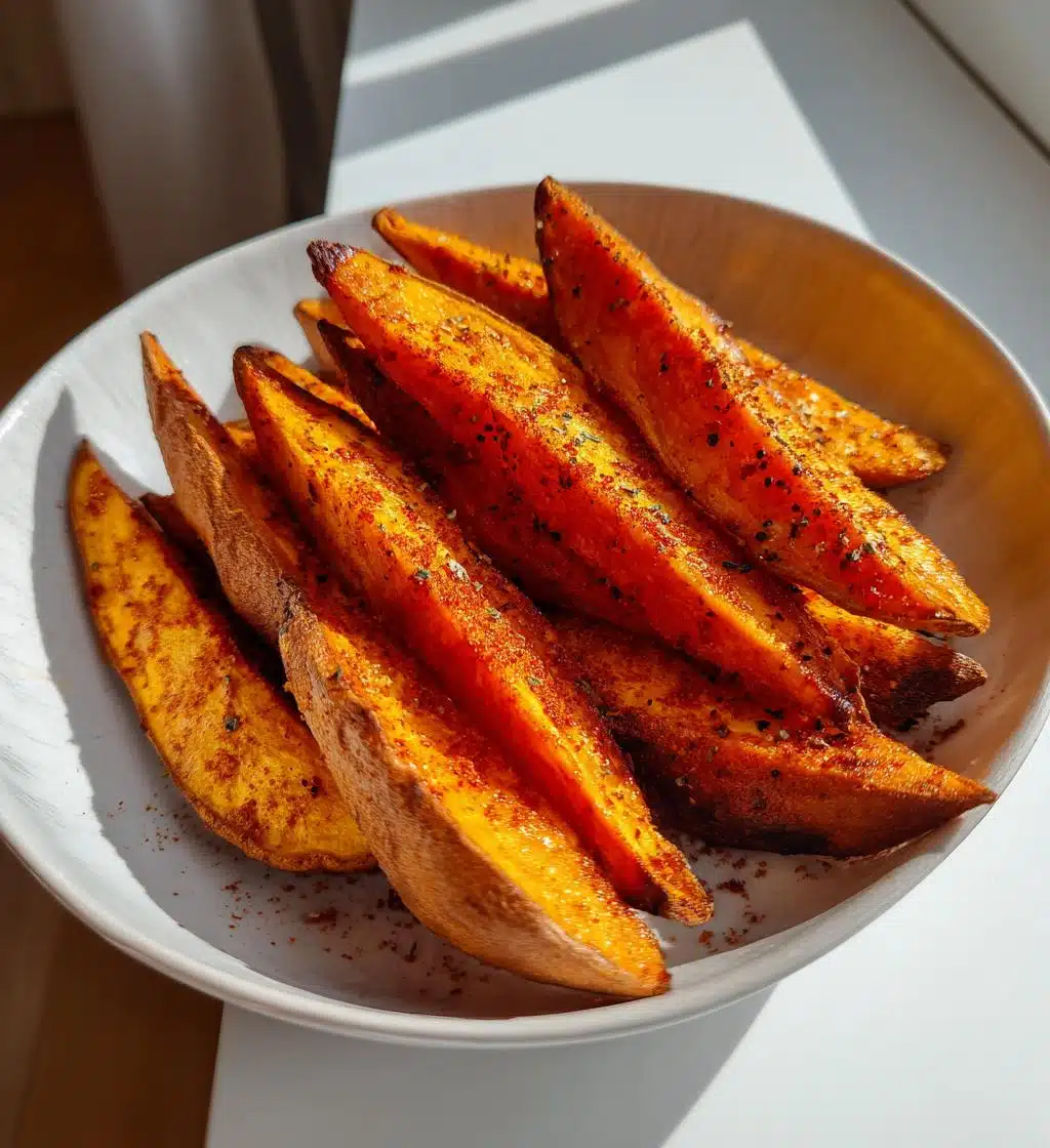 air fryer sweet potato wedges - detail 1