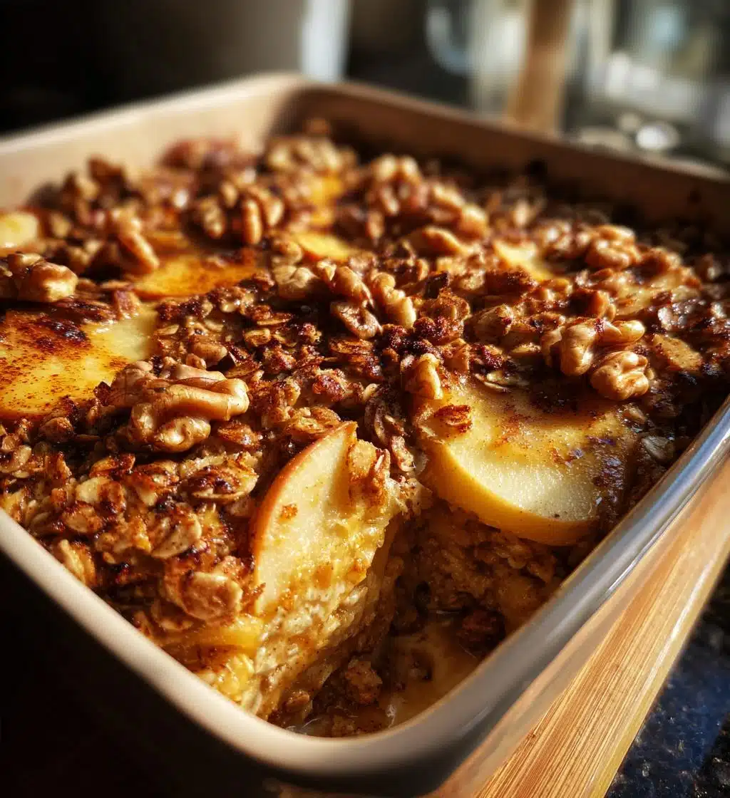 apple cinnamon baked oatmeal - detail 1