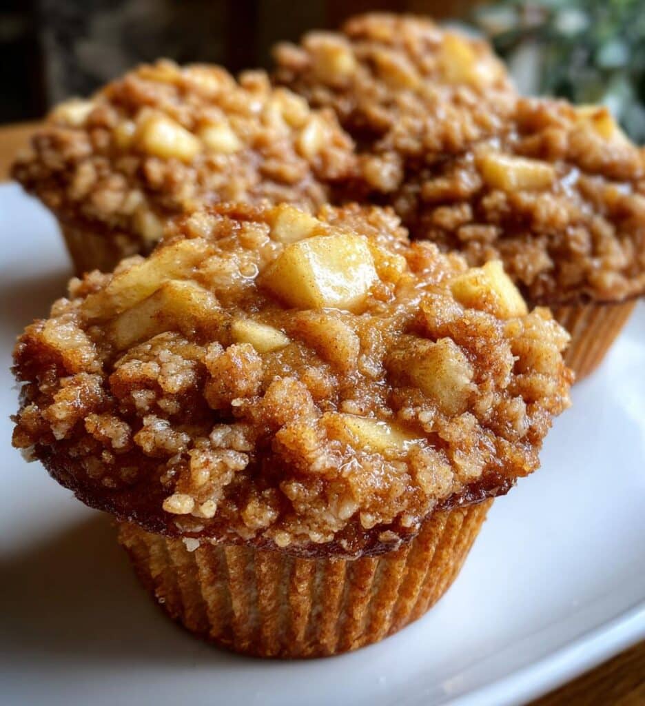 apple crumble muffins