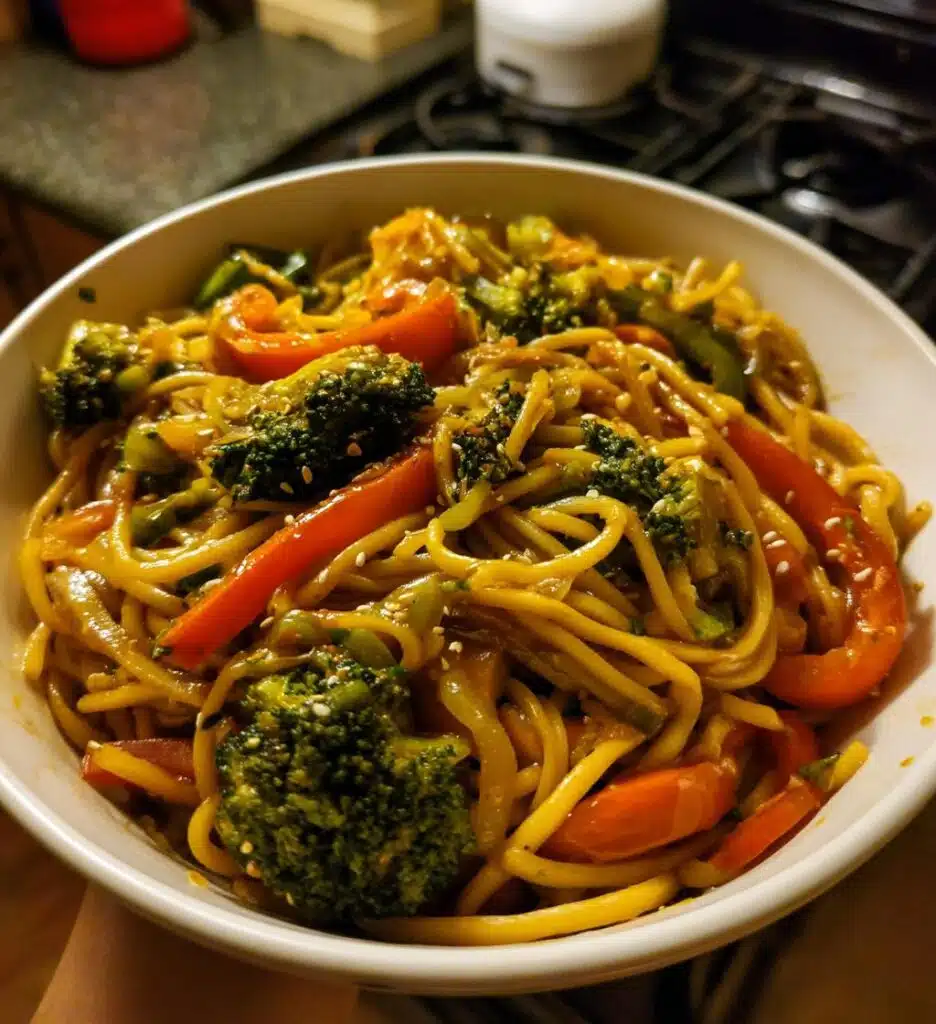asian vegetable stir fry noodles