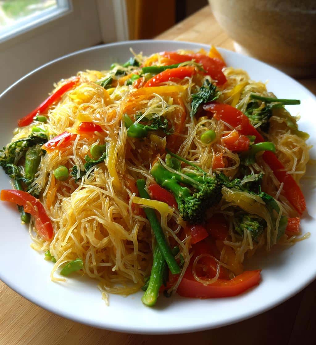 asian vermicelli stir fry noodles - detail 1