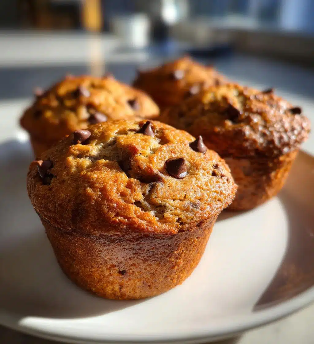 banana chocolate chip muffins - detail 1