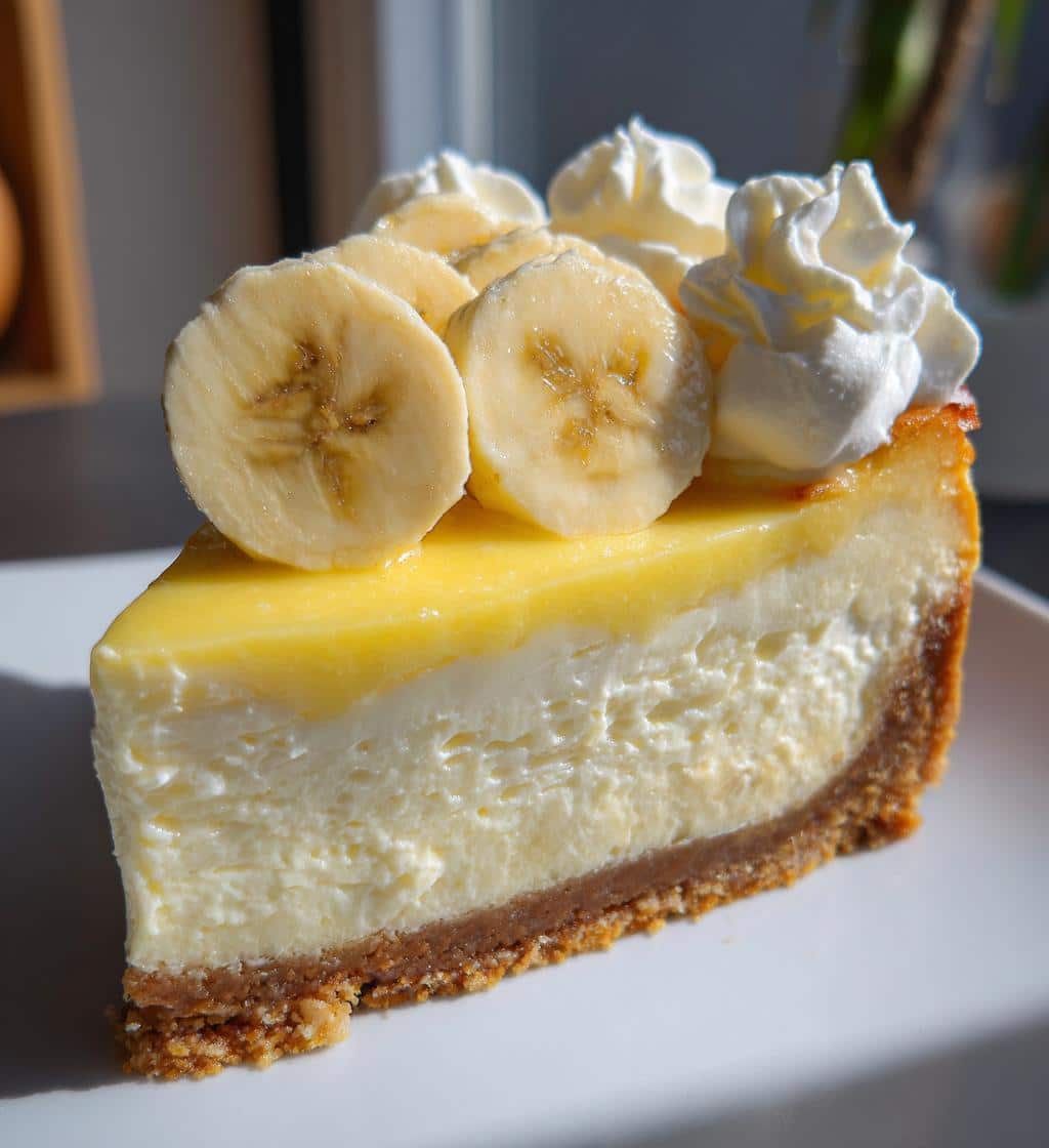banana cream cheesecake recipe delicious dessert - detail 1