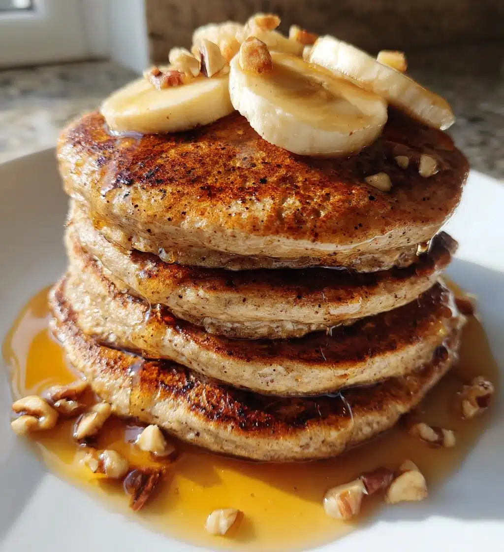 banana oat pancakes vegan - detail 1