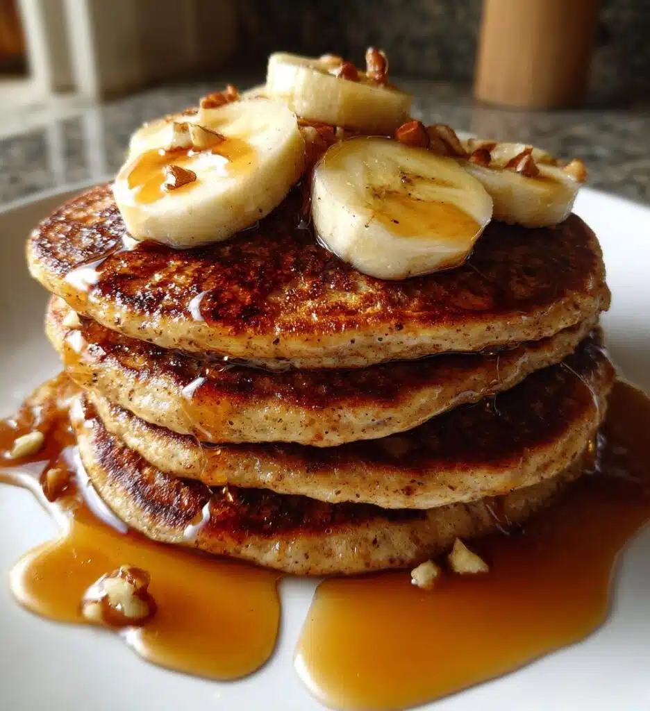 banana oat pancakes vegan