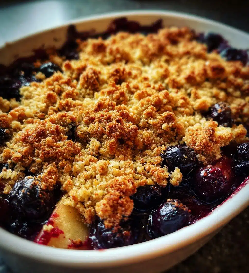 blueberry apple crumble - detail 1