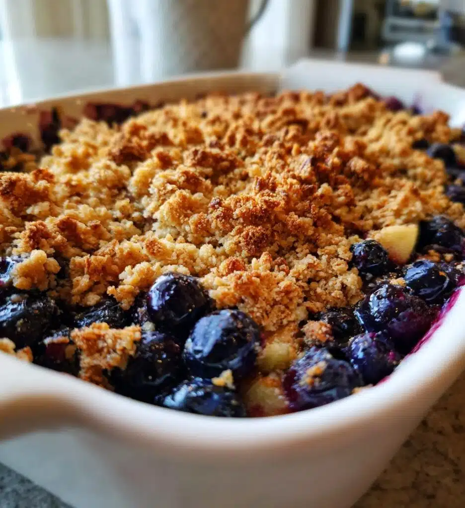 blueberry apple crumble