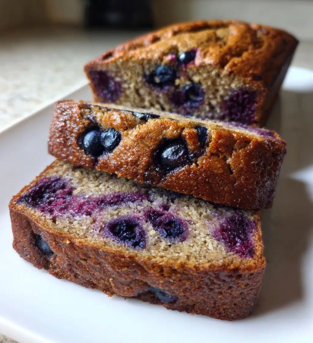 blueberry banana bread vegan gluten free - detail 1