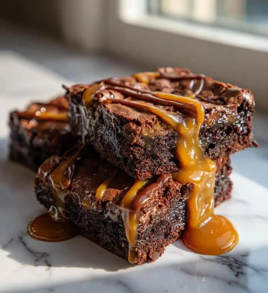 caramel chocolate brownies