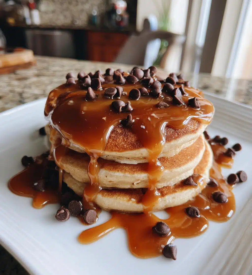 caramel chocolate pancakes vegan gluten free - detail 1