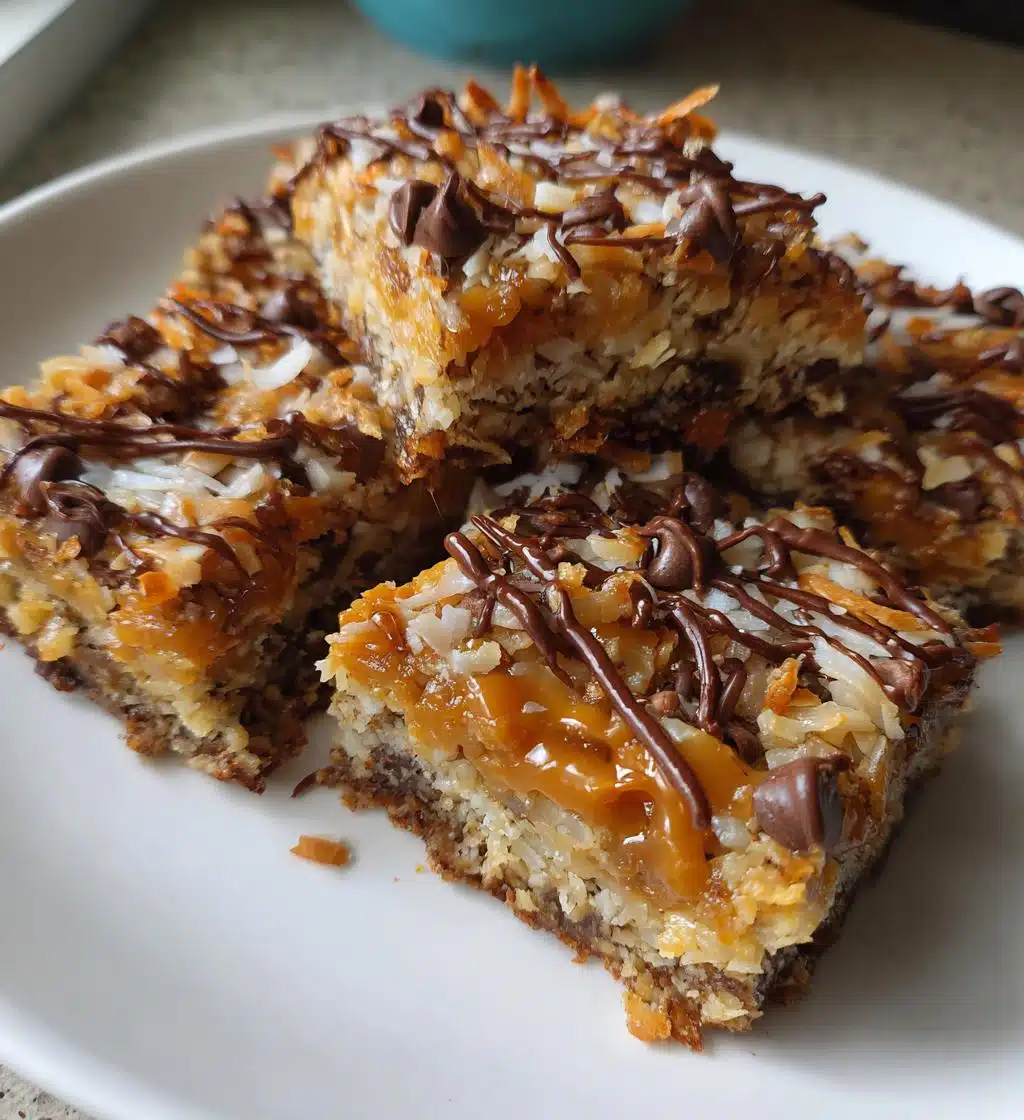 caramel coconut bars recipe - detail 1