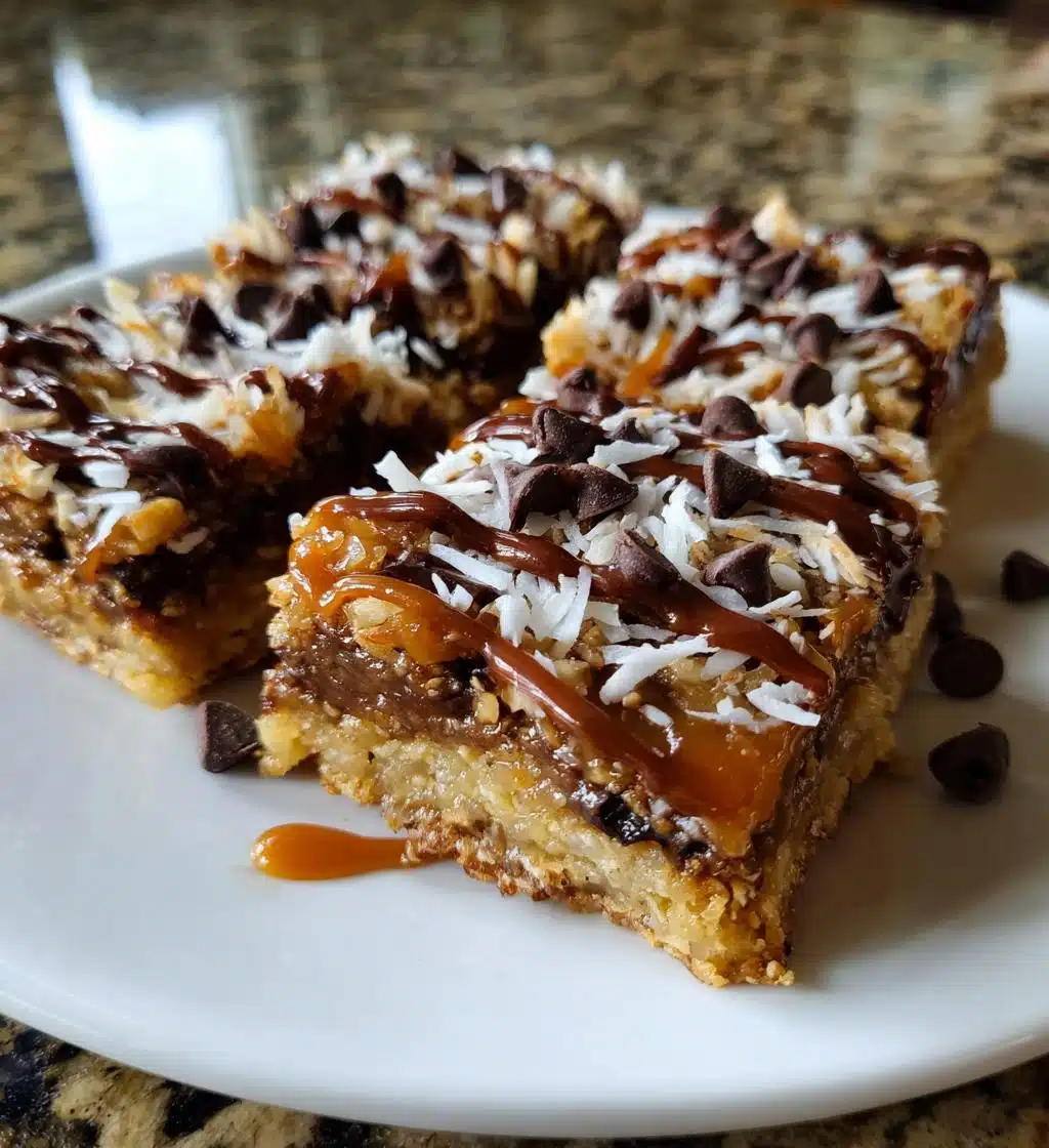 caramel coconut bars recipe