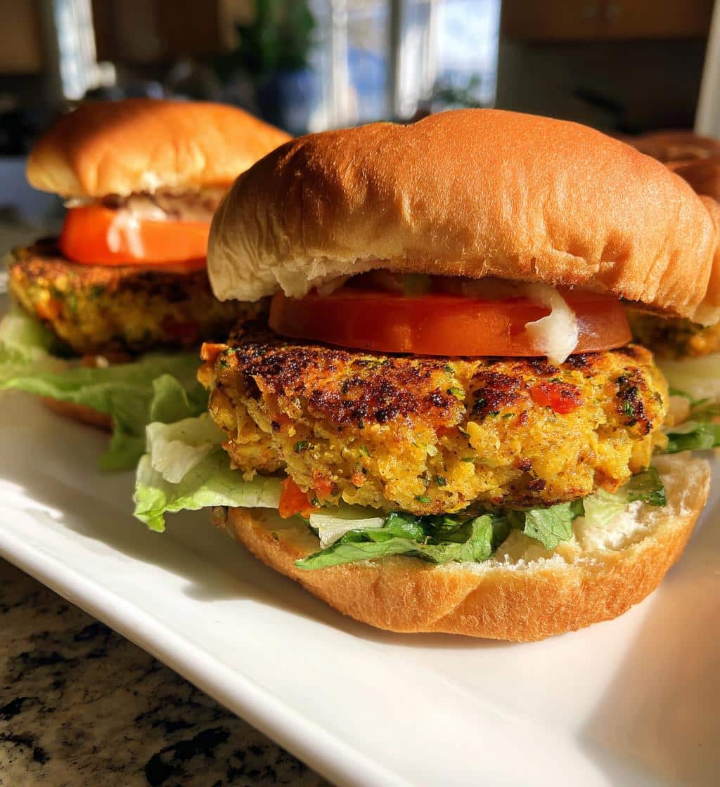 cauliflower patties recipe vegan burger - detail 1