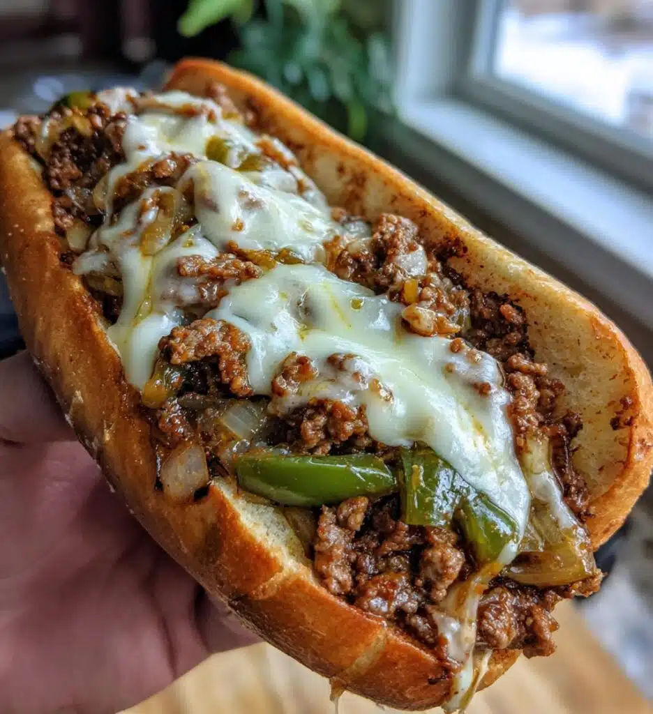 cheesesteak style sloppy joes recipe