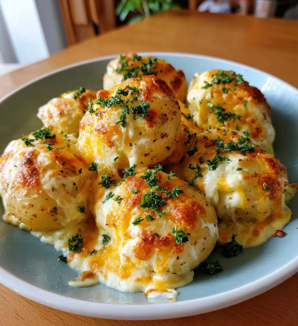 cheesy boiled baby potatoes - detail 1