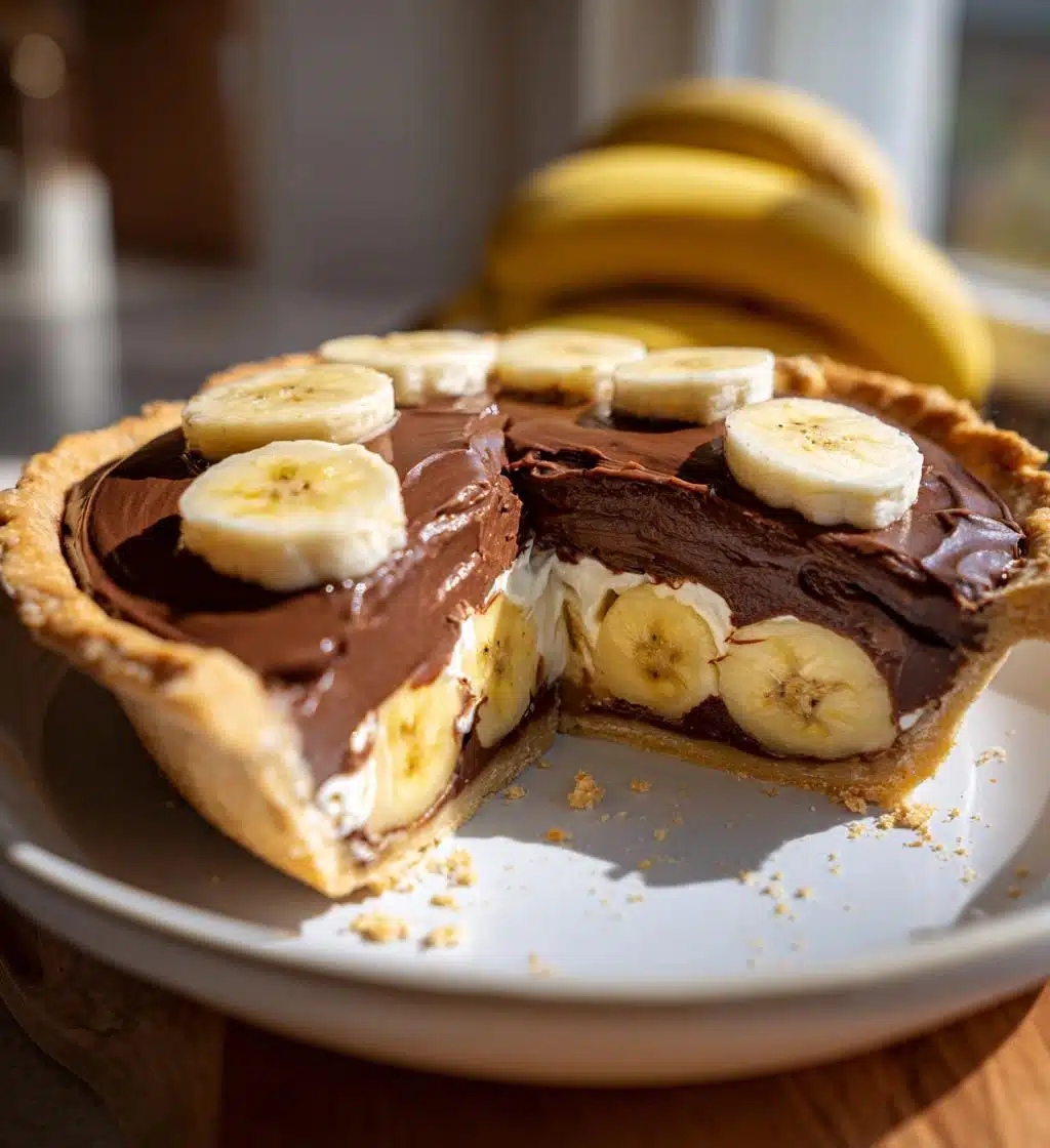 chocolate banana pie - detail 1