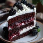 chocolate blackberry gothic halloween cake