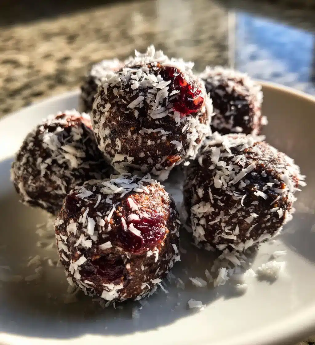 chocolate cherry coconut truffles recipe - detail 1