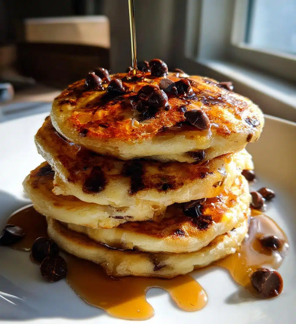 chocolate chip pancakes - detail 1