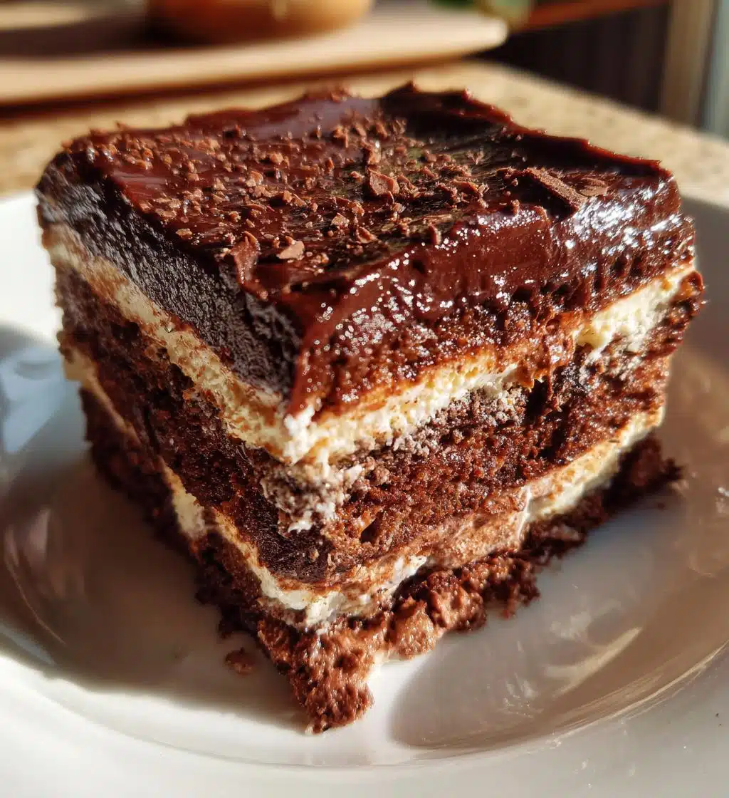 chocolate lasagna vegan gluten free - detail 1