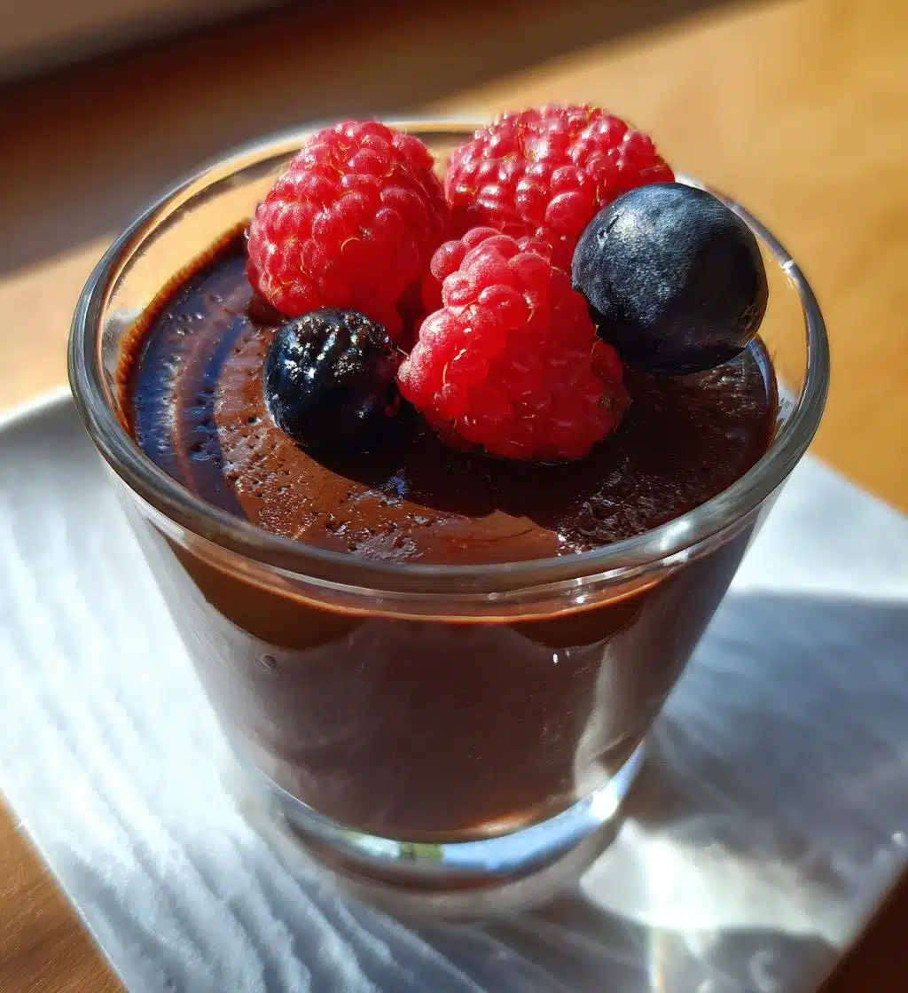 chocolate panna cotta - detail 1