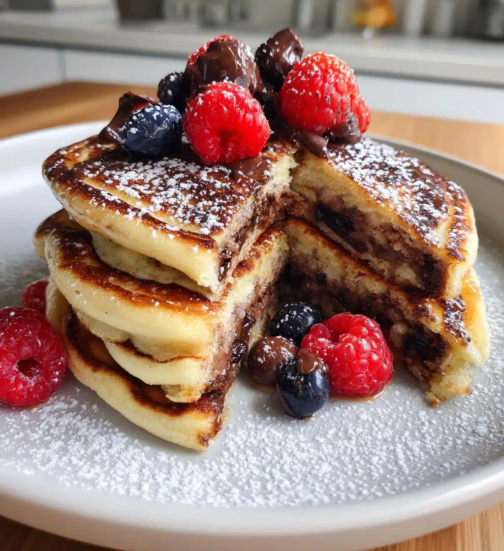 chocolate stuffed pancakes vegan gluten free - detail 1