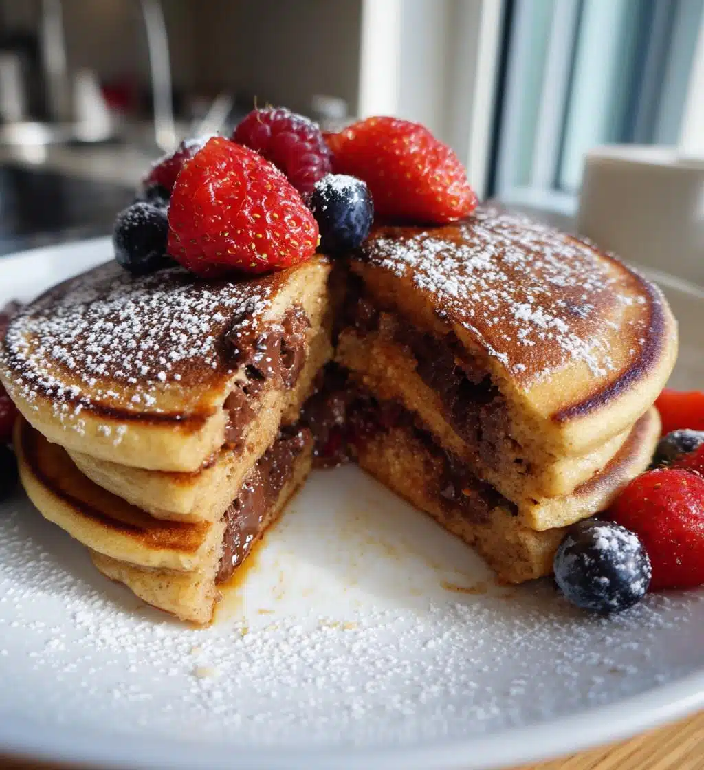 chocolate stuffed pancakes vegan gluten free