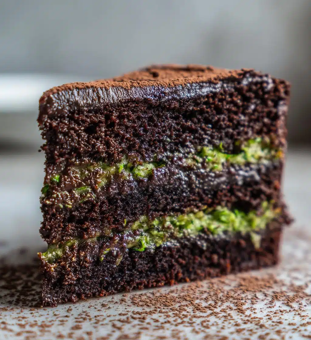 chocolate zucchini cake vegan recipe - detail 1