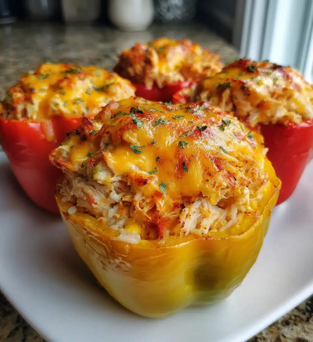 crab and shrimp stuffed bell peppers recipe - detail 1