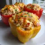 crab and shrimp stuffed bell peppers recipe