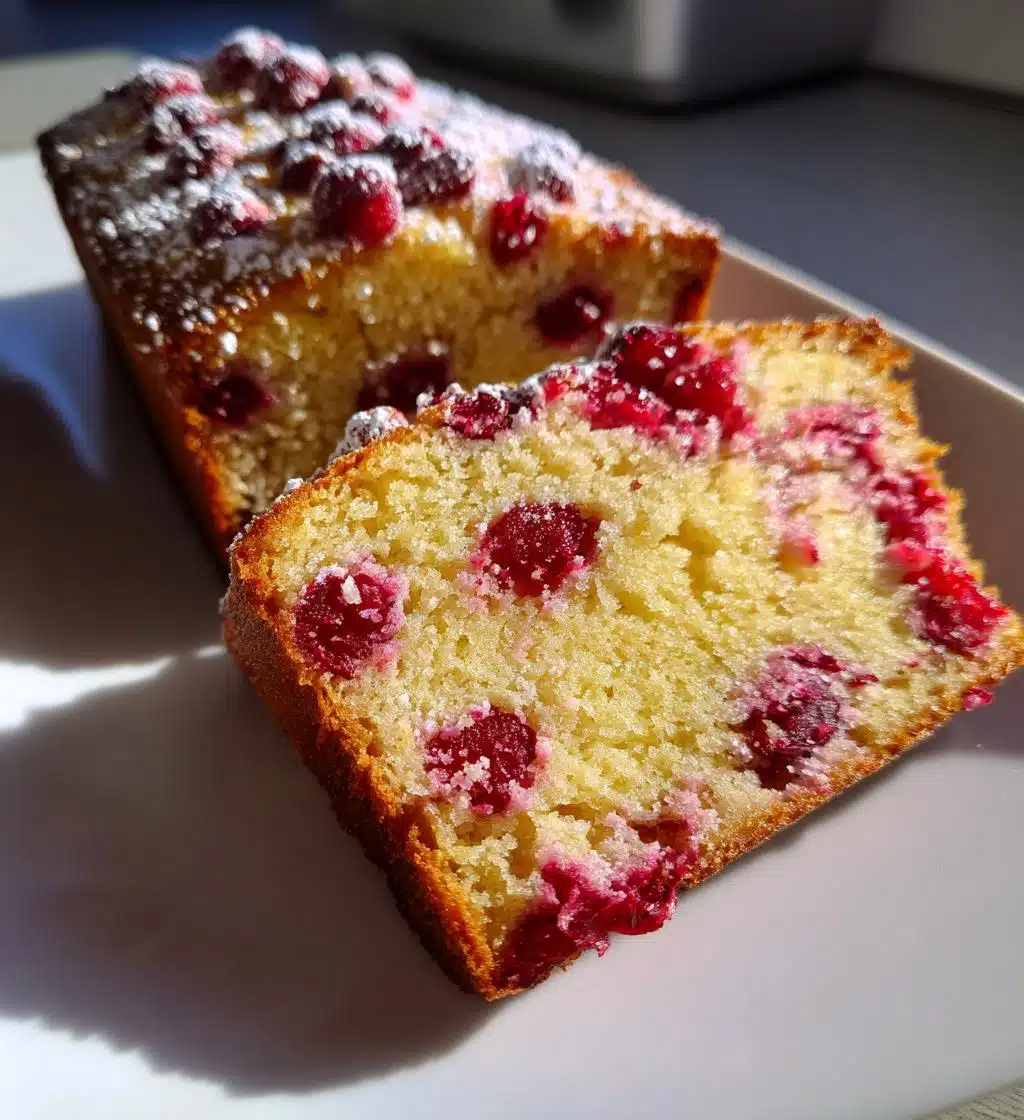 cranberry loaf cake vegan gluten free - detail 1