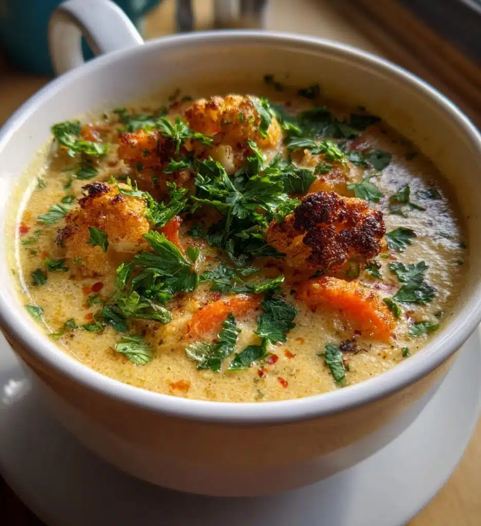 creamy vegan cauliflower soup