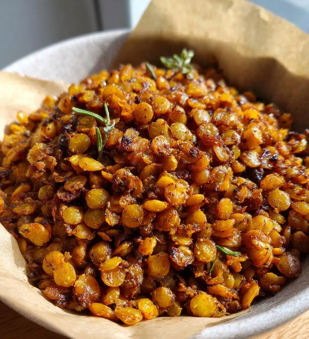 crispy roasted lentils - detail 1