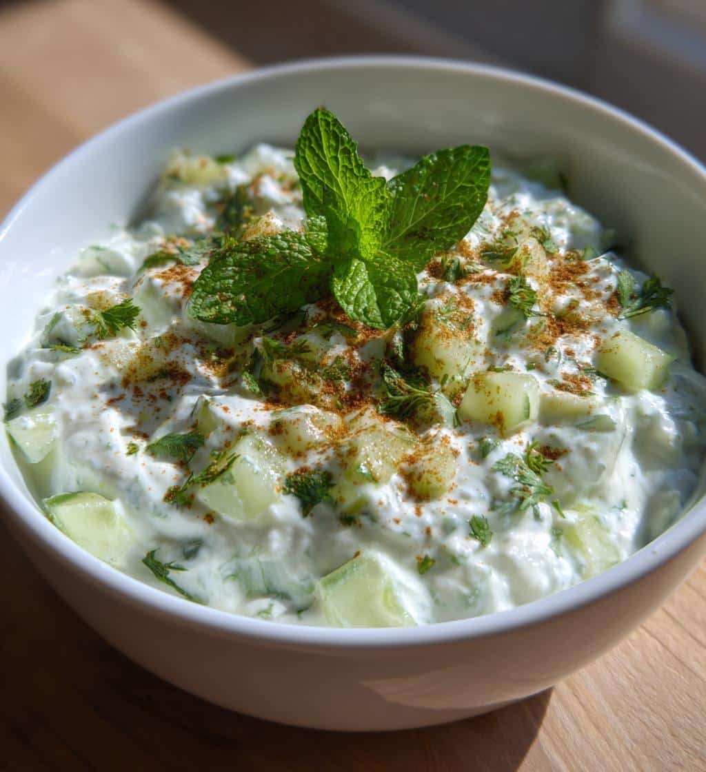 cucumber raita - detail 1