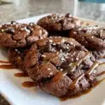 double chocolate salted caramel cookies recipe