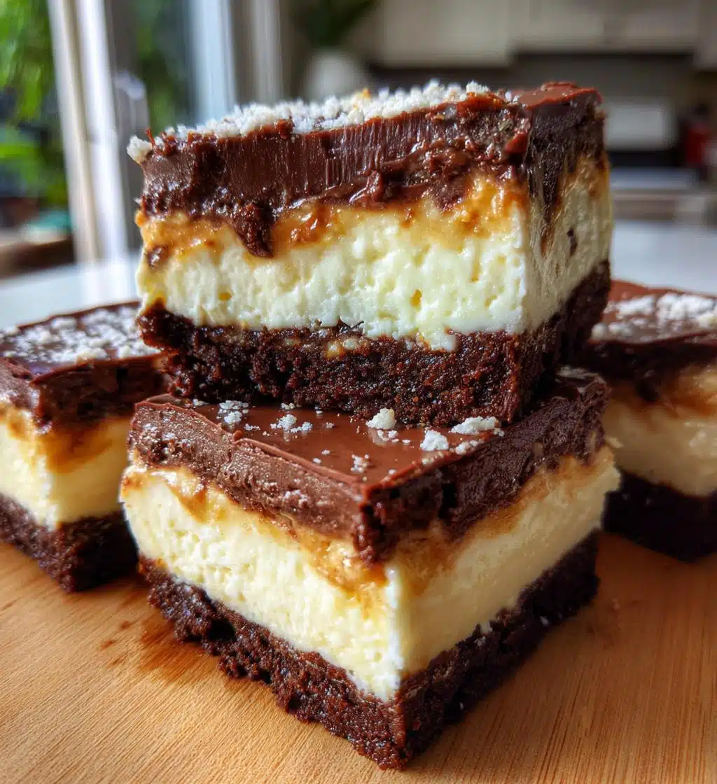 dulce de leche chocolate cheesecake bars recipe - detail 1