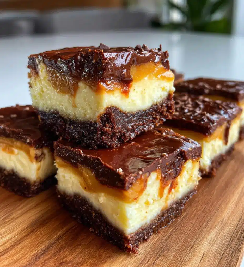 dulce de leche chocolate cheesecake bars recipe